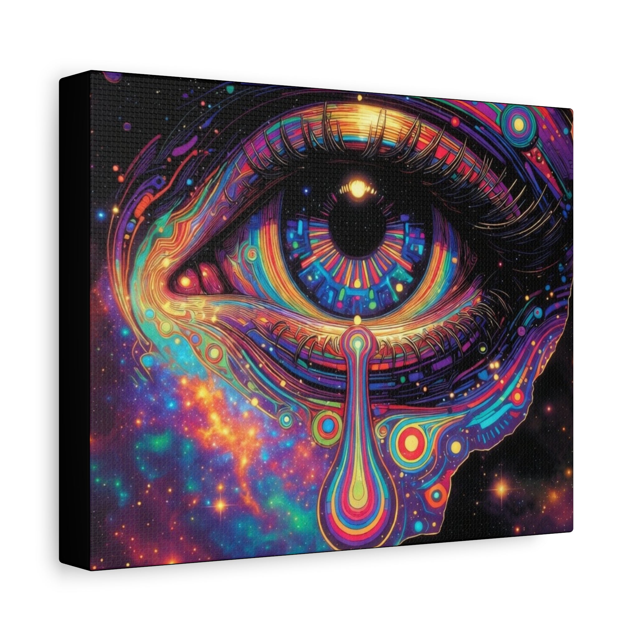 Psychedelic Cosmic Eye Matte Canvas | Trippy Rainbow Galaxy Wall Art/ psychedelic eye wall art
, Stretched, 1.25"