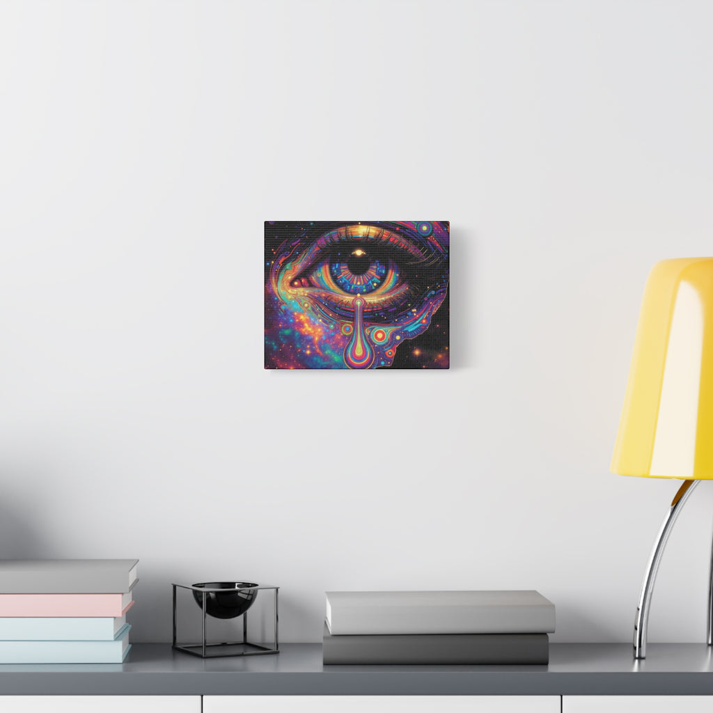 Psychedelic Cosmic Eye Matte Canvas | Trippy Rainbow Galaxy Wall Art/ psychedelic eye wall art
, Stretched, 1.25"