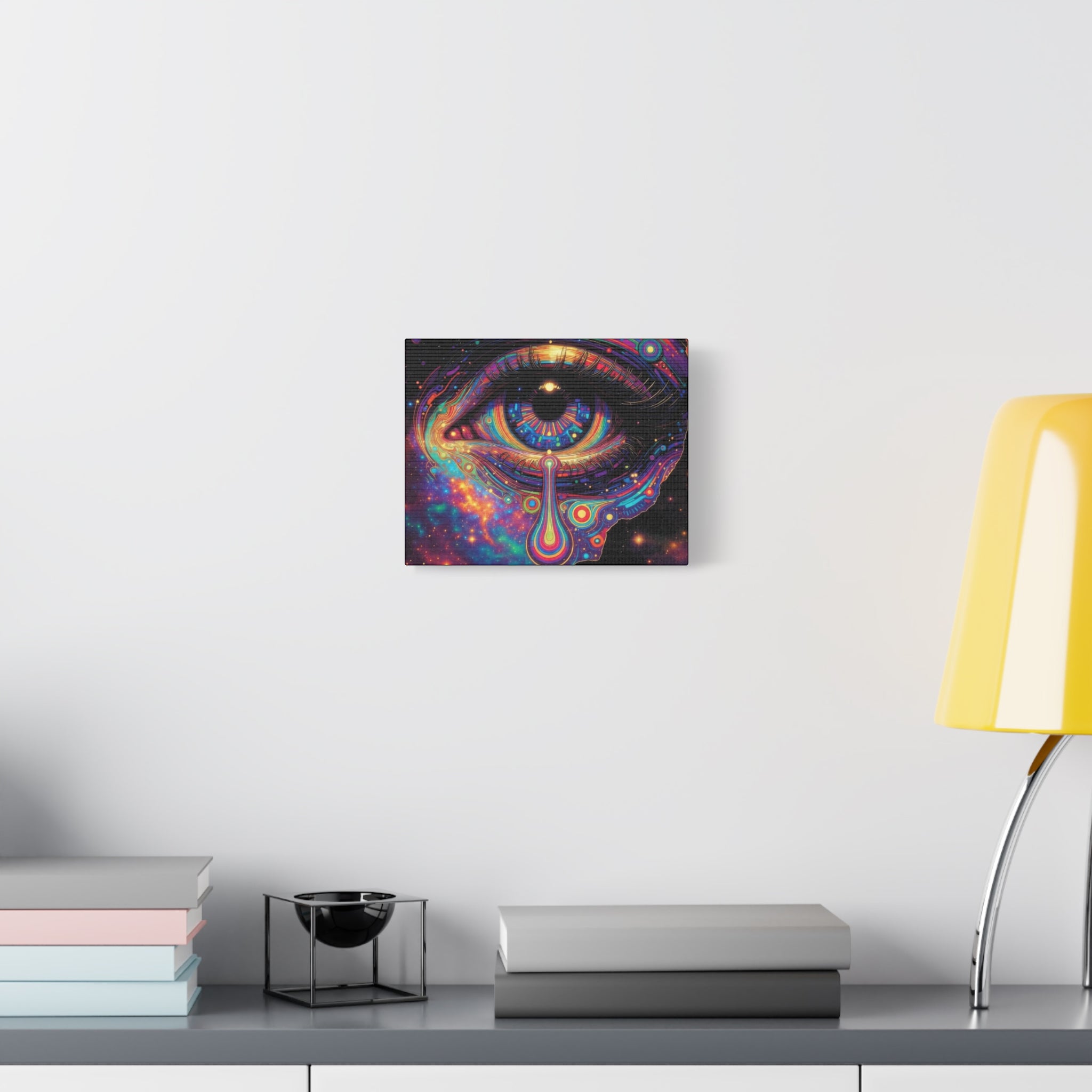 Psychedelic Cosmic Eye Matte Canvas | Trippy Rainbow Galaxy Wall Art/ psychedelic eye wall art
, Stretched, 1.25"