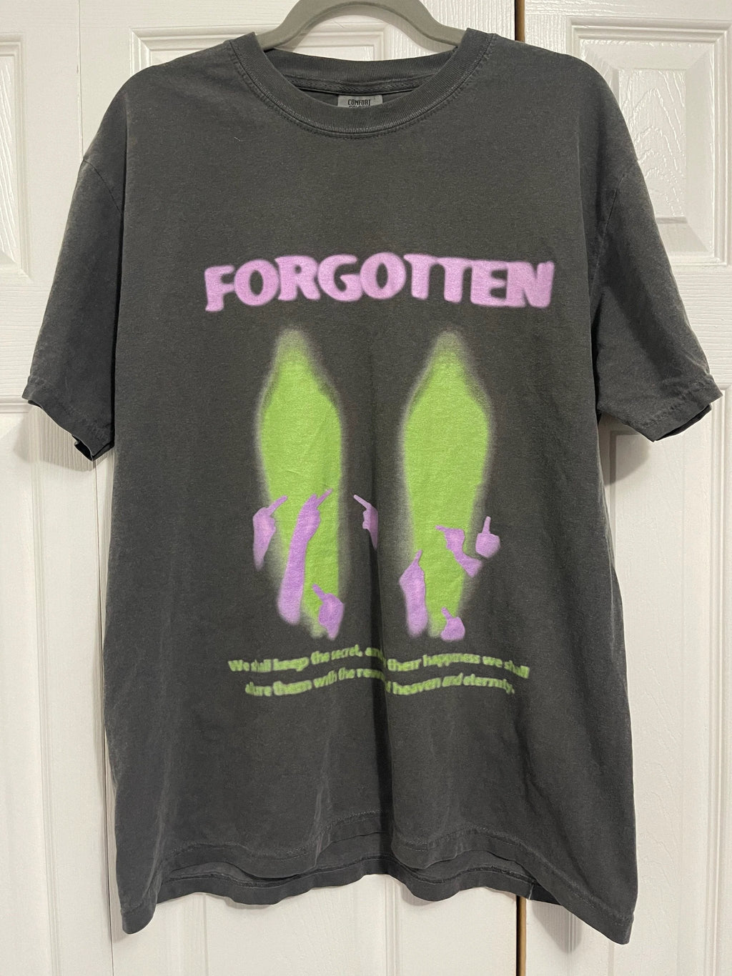 Paranormal Forgotten Garment Dyed Streetwear Cotton Short Sleeve Tee