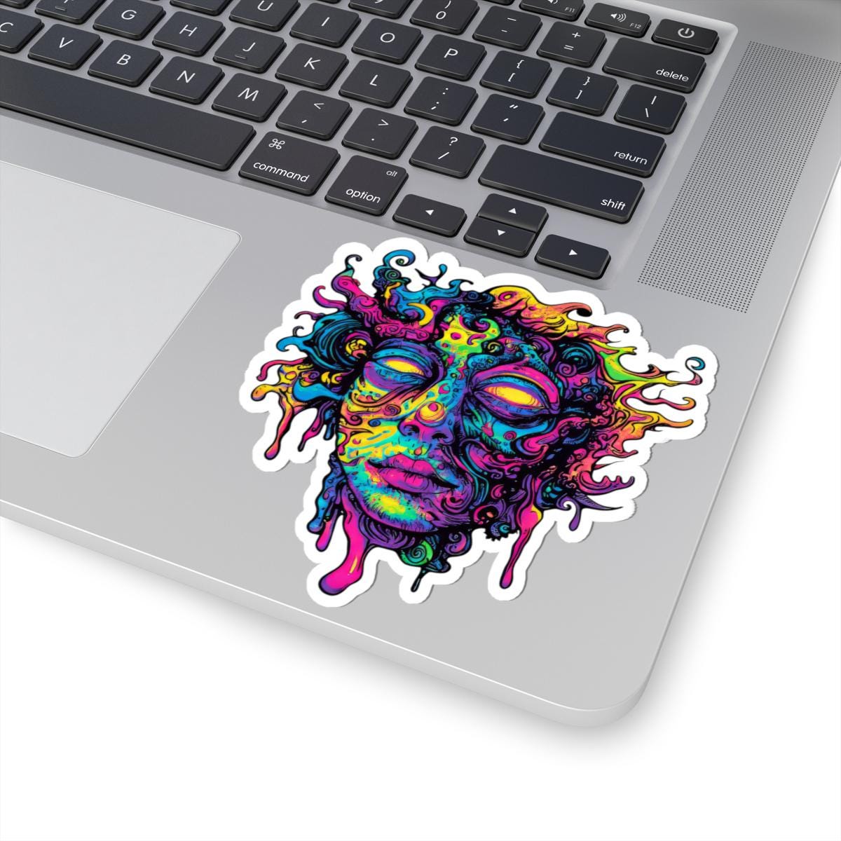 ColorFlow | Psychedelic Drip Face Vinyl Sticker | Waterproof Trippy Art Decal for Laptops Water Bottles Journals Decor